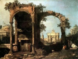 Capriccio Ruins and Classic Buildings Canaletto Repro