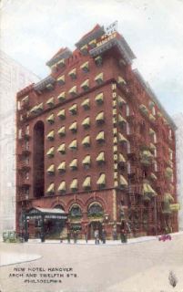 1914 NEW HOTEL HANOVER  ARCH & 12th Sts  PHILADELPHIA,PA.~ROOMS w/BATH 