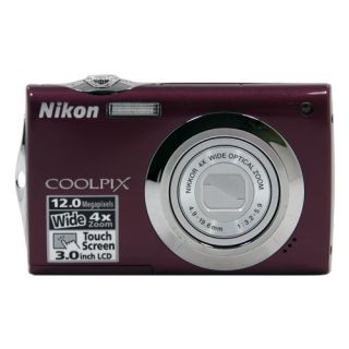 Nikon S4000 12 0 MP Plum Digital Touch Screen Camera VR 4X Optical 