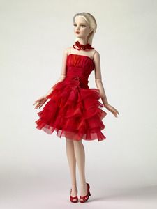 CAMI ANTOINETTE RADICAL RED 2 PC OUTFIT TONNER DOLL DRESS SHOES