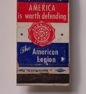 1950s American Legion POST330 Matchbook Calumet City IL