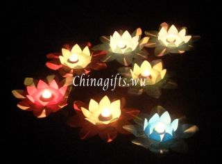 Paper Lotus Flower Floating Candle Lanterns Wish Lamp
