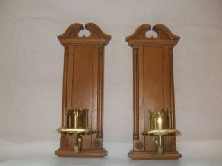 VINTAGE PAIR WALL CANDLE SCONCES