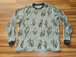 Jim Teeny Shadow Camo Long Sleeve Fitted 50 50 Crew Neck Casual Shirt 
