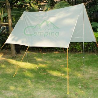   Oxford Grey White Iron Pole Backdrop Tent Outdoor Camping