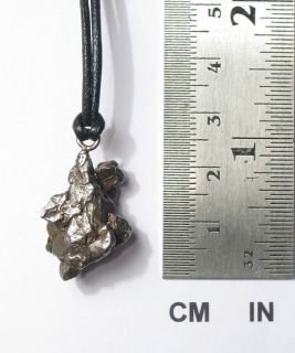 Meteorite Campo Del Cielo Pendant 52 2 Ct with Leather Thong New 