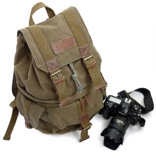Casual Bag DSLR SLR Camera Canvas Knapsack Outdoor Backpack for Nikon 