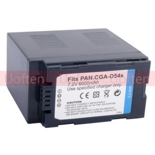   6000mAh CGA D54S Rechargeable Battery for Panasonic Camera Camcorder