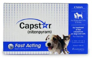 New Novartis Capstar Flea Treatment Blue Tabs for Dogs and Cats 