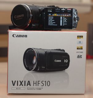 Canon VIXIA HFS10 HD AVCHD Camcorder 1080p Video Camera 32GB RAM SDHC 