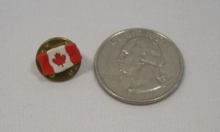 Vintage Canadian Canada Flag Maple Leaf Lapel Hat Pin Pinback