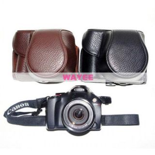 New Leather Case Bag for Canon PowerShot SX30 Is SX40 HS Black Brown 
