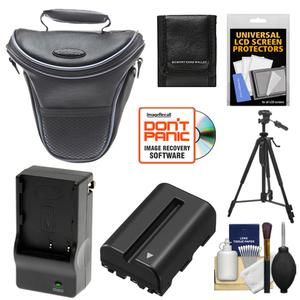 Rokinon H400 SLR Holster Camera Case with NP FM500H Battery & Charger 