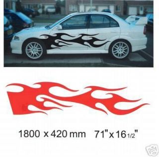 Car Side Flame Decal Graphic Sticker Kit 021