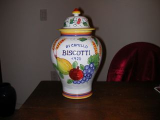 Deluta Di Camillo Biscotti 1920 Jar Fruit Vine Biscuit