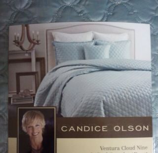 New Candice Olson Ventura Cloud Nine Queen Duvet Coverlet Teal $169 