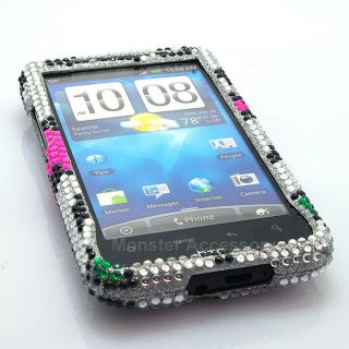 Leopard Bling Hard Case Snap on Cover for HTC Inspire 4G
