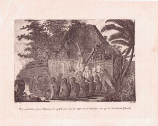   Ethnic Print King of Hawaii Captain Cook Thomas Bankes C 1790