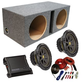 Kicker Car Stereo Dual 12 Comp C12 Vented Speaker Subwoofer Sub Box 