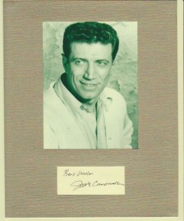Joseph Campanella Autograph Rugged Actor Display Signed Signature COA 