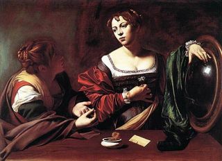 Martha and Mary Magdalene Caravaggio Repro Oil Painting