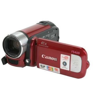 Canon FS400 Flash Memory Camcorder Red New 013803132939