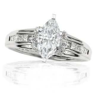 0.9 Carat 14k Pave Set Engagement Ring Jewelry