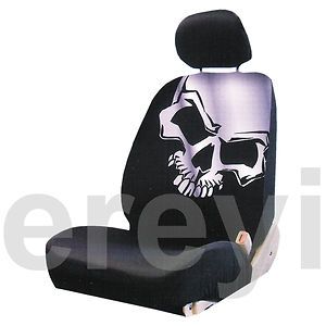 EVIL SKULL CAR SEAT COVER WITH HEADREST Auto Truck Wicked Deadly 