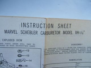 Marvel Schebler Vh 1 Industrial Engine Carb Zip Kit tractor generator