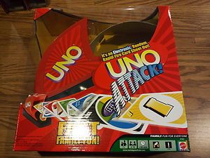 New Electronic Uno Attack Card Game Fast Family Fun w Card Launcher 
