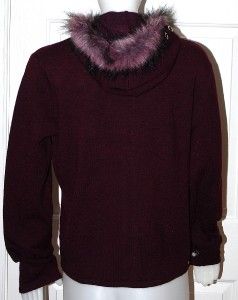 new carducci hooded sweater jacket bordeaux xl