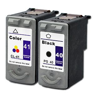2pk Canon PG 40 CL 41 Ink Cartridge Combo for PIXMA iP1600 iP1700 