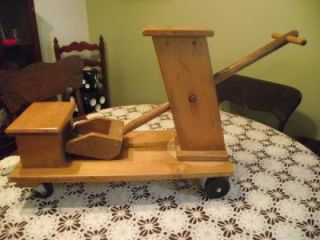 Vintage Community Rifton NY Wooden Ride on Back Hoe