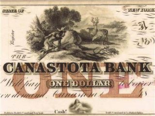RARE1800 One Dollar Remainder Canastota Bank New York