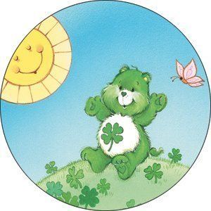 Care Bears Good Luck Bear Pin Button Sunshine Green New