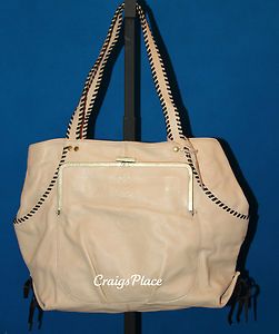 Muxo by Camila Alves Soft Pebble Leather Tote Beige A214887