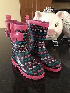 Girls Capelli New York Kids Rain Boots Size 10 11 EUC