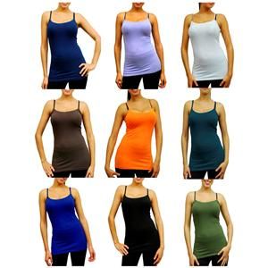  Colors Long Spaghetti Strap Tank Top Camis Basic Camisole s L