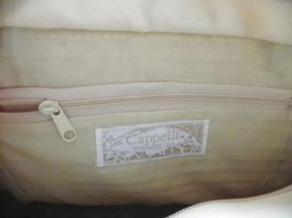 CAPPELLI STRAWORLD, INC. PURSE, STRAW SEASCAPE, FULLY LINED, ZIP CLOSE 