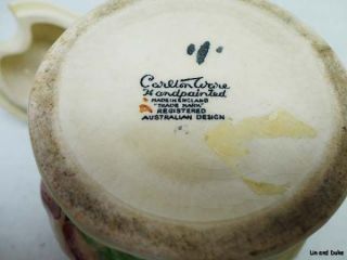 Antique Carlton Ware Australian Design Foxglove Jam Mustard Relish Jar 