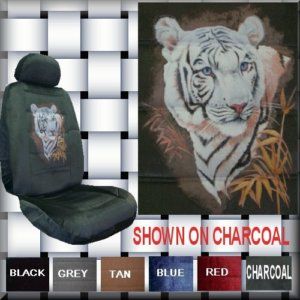 Beautiful New White Tiger Car Truck SUV Seat Covers PP
