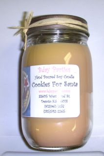 Cookies for Santa Cream Soy Jar Candle 16oz NeW