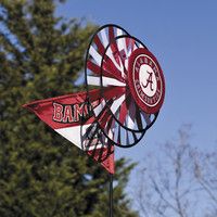 University of Alabama Crimson Tide Lawn Garden Wind Spinner 85002 