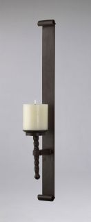 tuscan iron wall candle holder sconce large metal