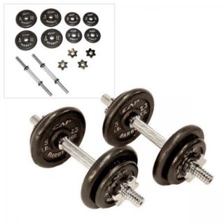Cap Barbell 40 Pound Dumbbell Adjustable Weight Lifting Set 40 lb Iron 