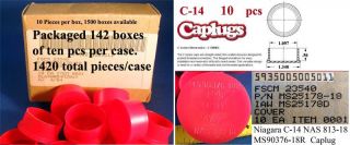 Caplug Niagara C 14 MS90376 18 Red Plastic New 10 Caps