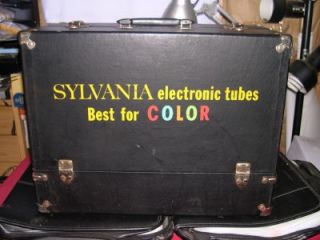 Vintage Sylvania Serviceman Repairman Electronic Vacuum Tube Caddy 