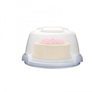 Dome Cake Pie Carrier Dessert Stand Cake Holder Tray Clear Cover Set 