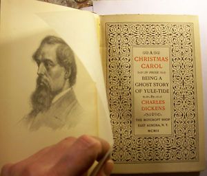 ANTIQUE A CHRISTMAS CAROL CHARLES DICKENS 1902 ROYCROFT SHOP NY 