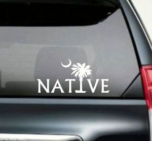 Native Palmetto Tree South Carolina Window Decal Sticker